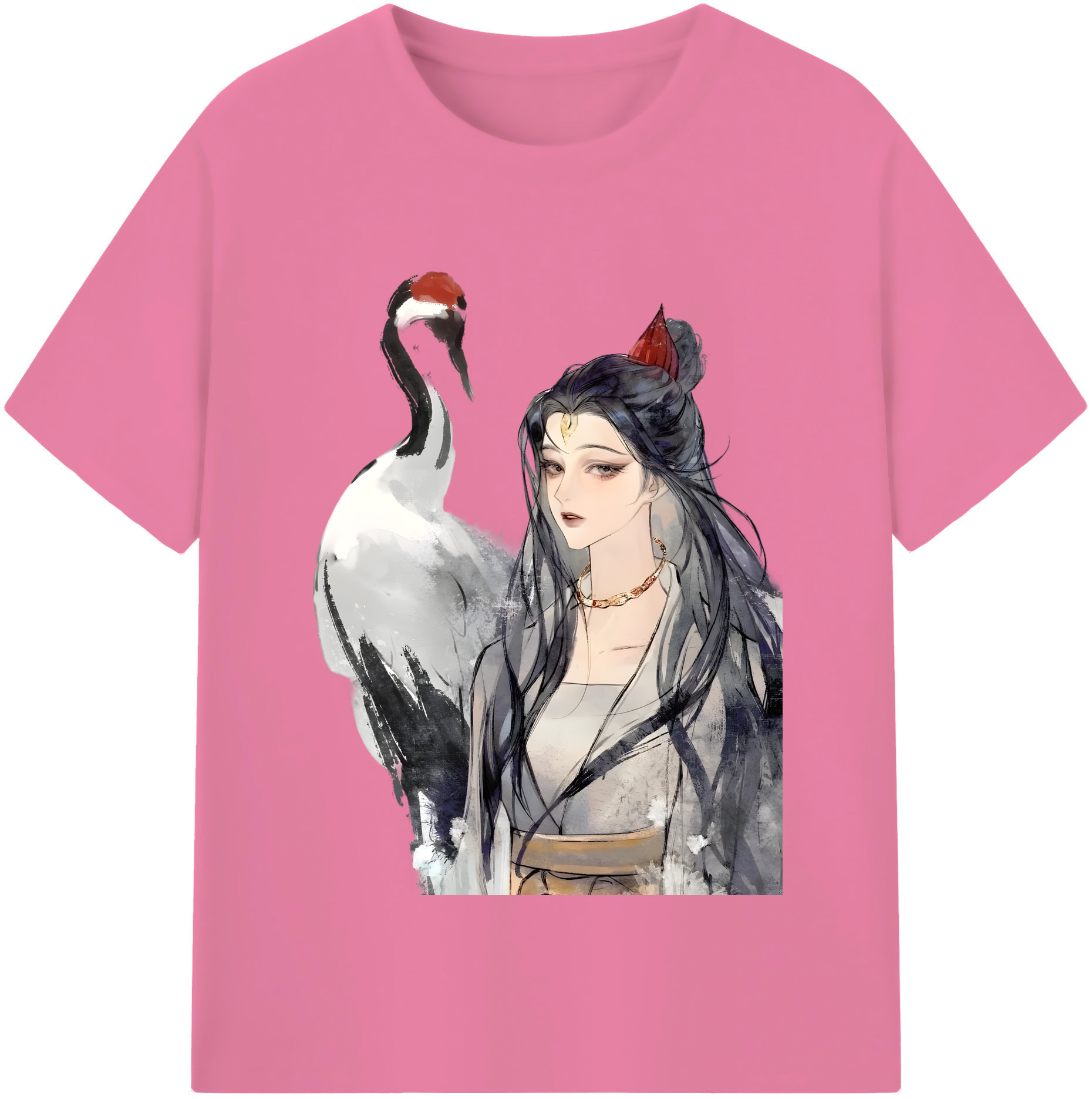 （画像用） Ne Zha 2 ナタ 魔童の大暴れ 綿100％半袖Tシャツ（フロントプリント）